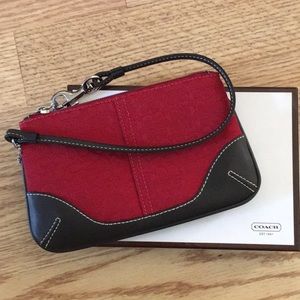 Red coach wristlet